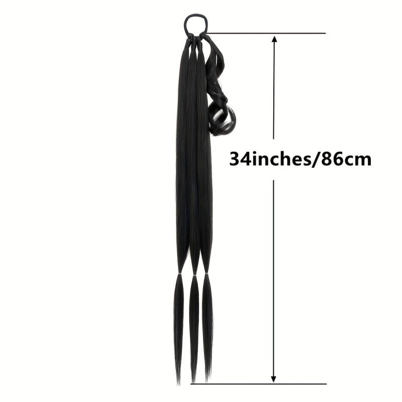 Braided Ponytail Hair Extensions Three Strand Hair Bands