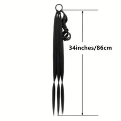 Braided Ponytail Hair Extensions Three Strand Hair Bands