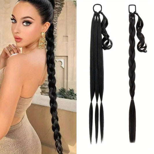 Braided Ponytail Hair Extensions Three Strand Hair Bands