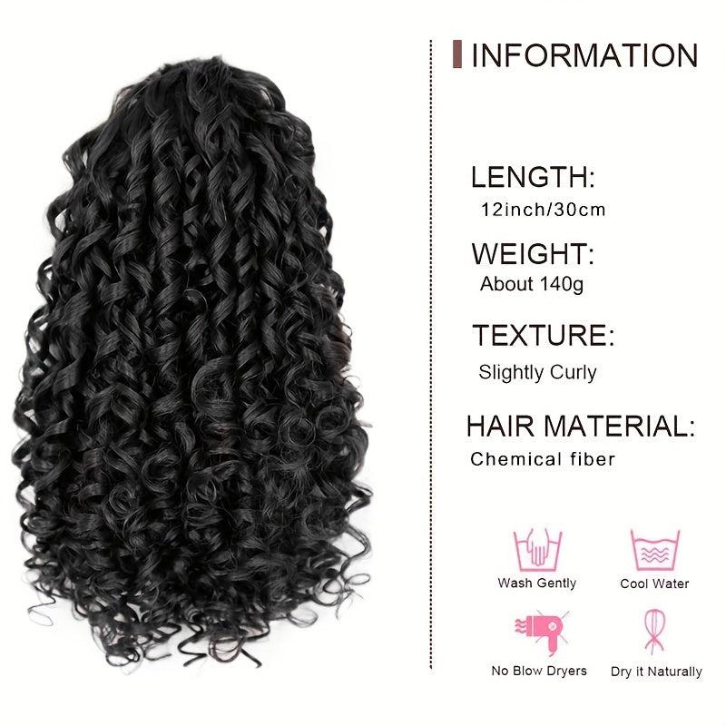 Short Afro Curly Ponytail Extensions Synthetic Clip In Hair Extensions