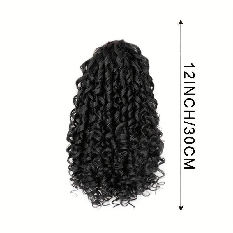 Short Afro Curly Ponytail Extensions Synthetic Clip In Hair Extensions