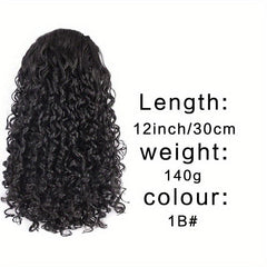 Short Afro Curly Ponytail Extensions Synthetic Clip In Hair Extensions