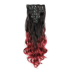 Long Wavy Curly Clip In Hair Extension Ombre Hair Pieces