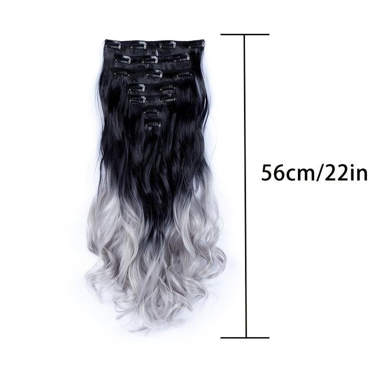 Long Wavy Curly Clip In Hair Extension Ombre Hair Pieces