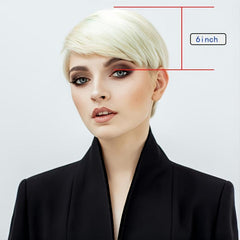Short Ombre Blonde Pixie Cut Wig with Bangs