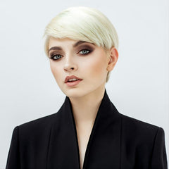 Short Ombre Blonde Pixie Cut Wig with Bangs