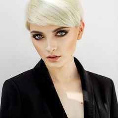 Short Ombre Blonde Pixie Cut Wig with Bangs