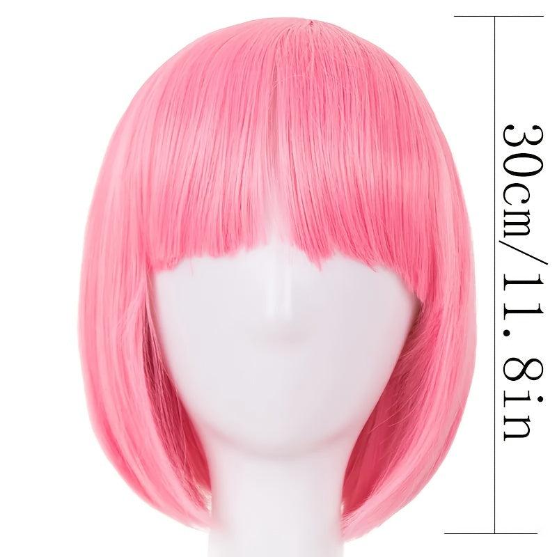 Colorful Short Bob Wig Synthetic Wig Anime Cosplay Halloween Party