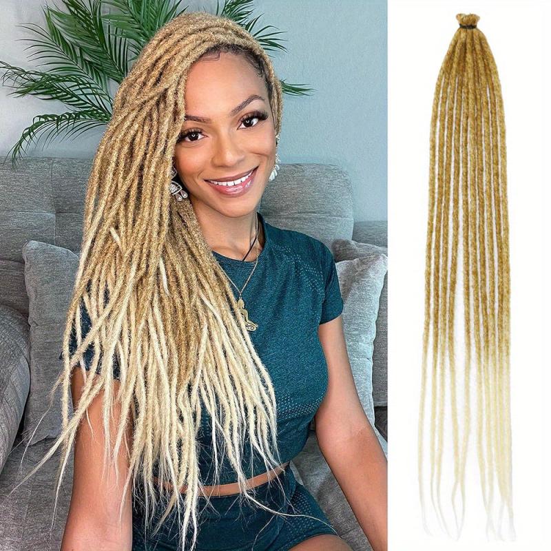 10 Strands Dreadlock Braids Hair Pieces Synthetic Crochet Hair Extensions