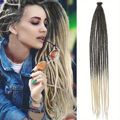 10 Strands Dreadlock Braids Hair Pieces Synthetic Crochet Hair Extensions