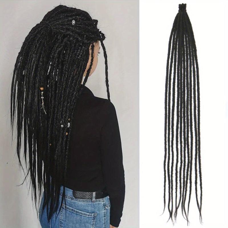 10 Strands Dreadlock Braids Hair Pieces Synthetic Crochet Hair Extensions