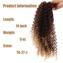 Ombre Curly Ponytail Extension for Women Synthetic Fiber Drawstring Hairpiece