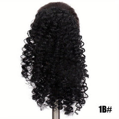 Ombre Curly Ponytail Extension for Women Synthetic Fiber Drawstring Hairpiece