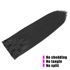 60-96cm Straight Hair Extensions 7Pcs Set Heat Resistant Synthetic Hairpieces