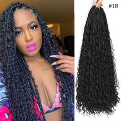 Bohemian Crochet Box Braids 55-88 cm Hair Extensions