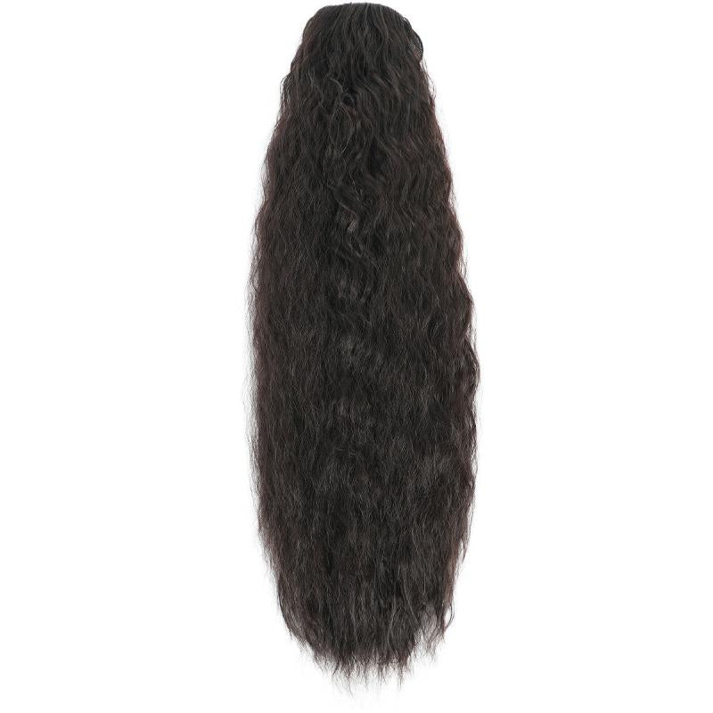 Long Corn Wavy Clip In Ponytail Hair Extensions Drawstring Ponytail