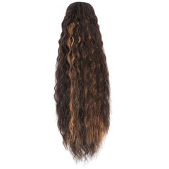 Long Corn Wavy Clip In Ponytail Hair Extensions Drawstring Ponytail
