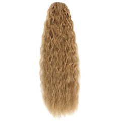 Long Corn Wavy Clip In Ponytail Hair Extensions Drawstring Ponytail