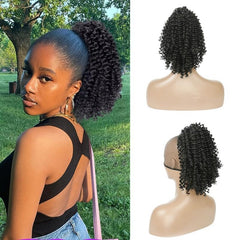Short Kinky Curly Ponytail Extension for Women