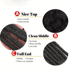 10 16 Cm Dreadlock Extension Synthetic Wig Locs Extensions 10 Strands Braid Hair