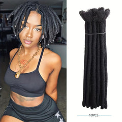 10 16 Cm Dreadlock Extension Synthetic Wig Locs Extensions 10 Strands Braid Hair