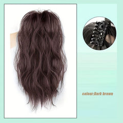 Short Curly Wavy Ponytail Extensions Synthetic Clip In Hair
