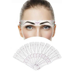 Eyebrow Stencils 12PCS Kit Reusable Template With Strap 3 Minutes Makeup Tools