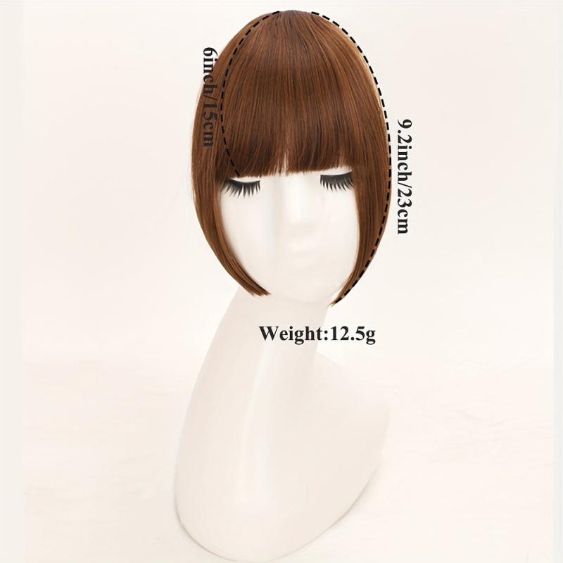 Natural Neat Bangs Clip In Bangs Synthetic Hair Bangs Temples Hairpieces