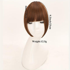 Natural Neat Bangs Clip In Bangs Synthetic Hair Bangs Temples Hairpieces