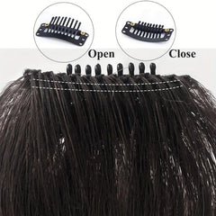 Natural Neat Bangs Clip In Bangs Synthetic Hair Bangs Temples Hairpieces