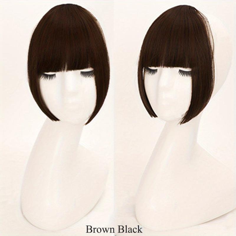 Natural Neat Bangs Clip In Bangs Synthetic Hair Bangs Temples Hairpieces