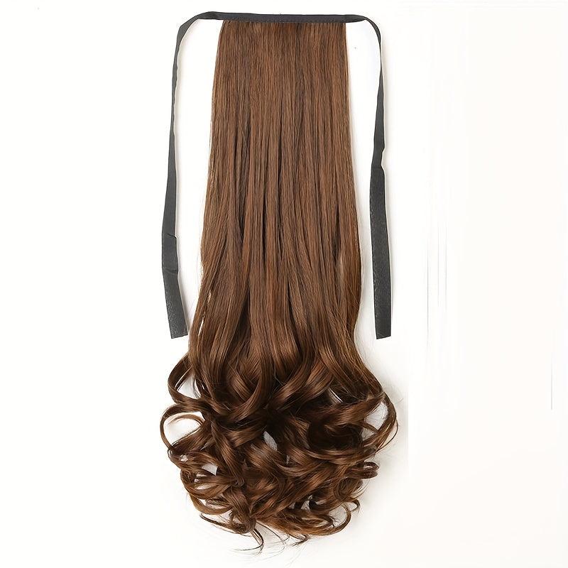 Long Curly Wavy Ponytail Extensions Synthetic Clip In Hair