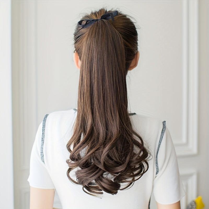 Long Curly Wavy Ponytail Extensions Synthetic Clip In Hair