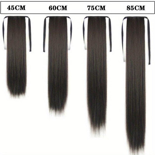 Long Curly Wavy Ponytail Extensions Synthetic Clip In Hair