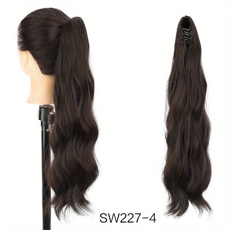 Long Curly Wavy Ponytail Extensions Natural Look