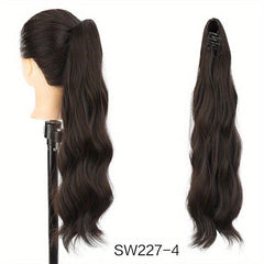 Long Curly Wavy Ponytail Extensions Natural Look