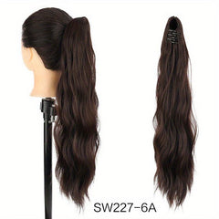 Long Curly Wavy Ponytail Extensions Natural Look