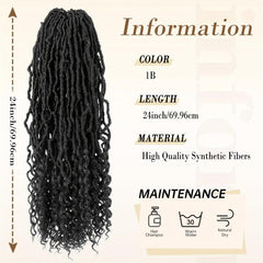 Goddess Faux Locs Crochet Hair 8 Packs 60-96cm Soft Locs Braids with Curly End