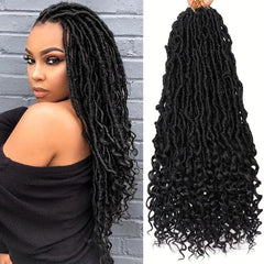 Goddess Faux Locs Crochet Hair 8 Packs 60-96cm Soft Locs Braids with Curly End