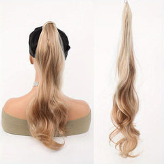 Curly Wavy Ponytail Extensions Synthetic Hair Natural Looking