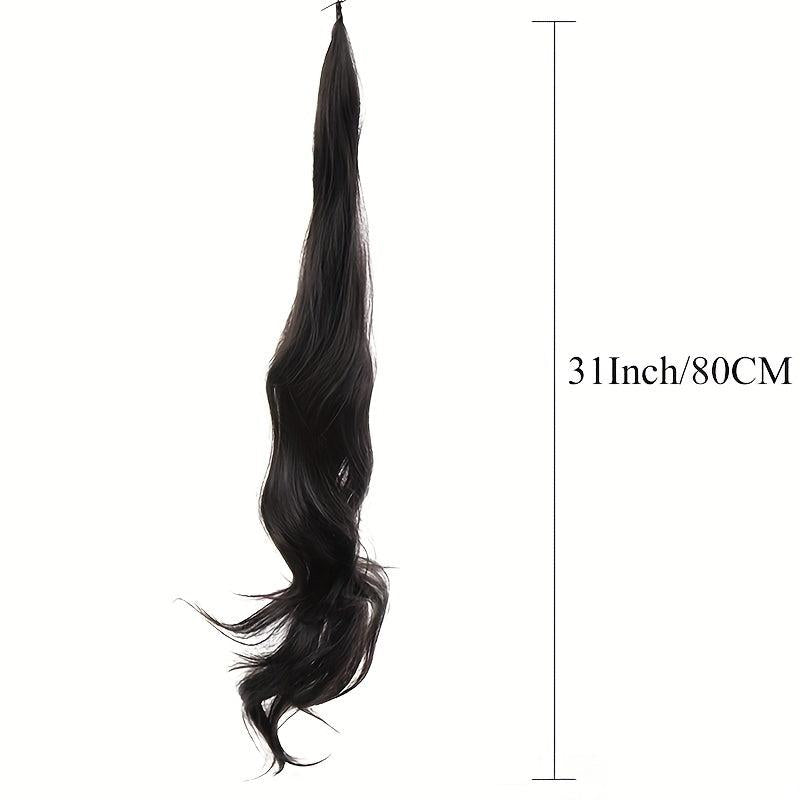 Curly Wavy Ponytail Extensions Synthetic Hair Natural Looking
