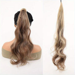 Curly Wavy Ponytail Extensions Synthetic Hair Natural Looking