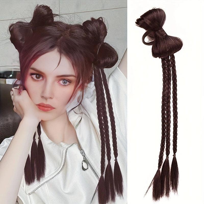 Y2K Ponytail Extension 8cm with Bow - Boxing Braid Extensions