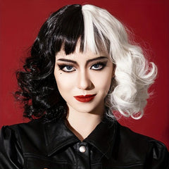Short Wavy Bob Wig with Bangs for Halloween Cosplay