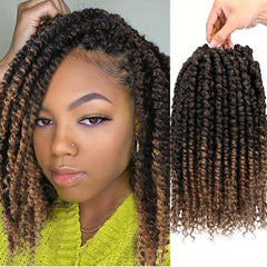 Passion Twist Hair Extensions Pre Twisted Crochet Hair 25.4 Cm Synthetic Fiber