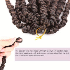 Passion Twist Hair Extensions Pre Twisted Crochet Hair 25.4 Cm Synthetic Fiber