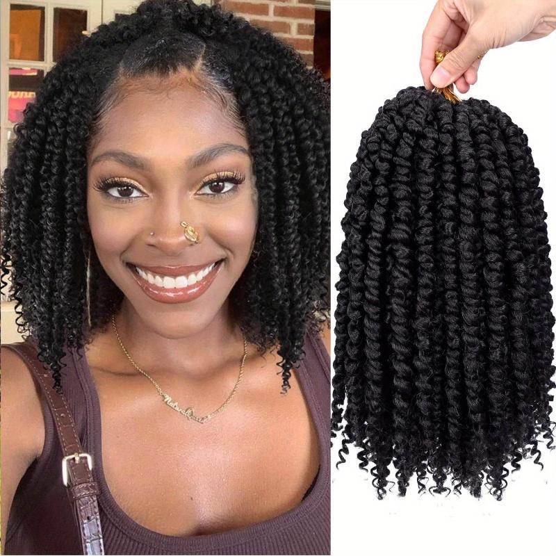 Passion Twist Hair Extensions Pre Twisted Crochet Hair 25.4 Cm Synthetic Fiber