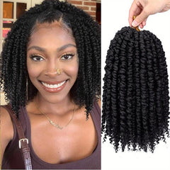 Passion Twist Hair Extensions Pre Twisted Crochet Hair 25.4 Cm Synthetic Fiber