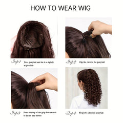 Long Afro Curly Drawstring Ponytail Extensions