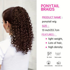 Long Afro Curly Drawstring Ponytail Extensions